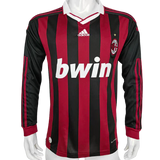MAGLIA A MANICHE LUNGHE RETRO MILAN HOME 2009/10