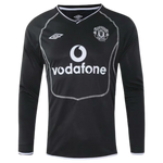 MAGLIA A MANICHE LUNGHE RETRO MANCHESTER UNITED TRASFERTA 2000/01