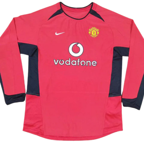 MAGLIA A MANICHE LUNGHE RETRO MANCHESTER UNITED HOME 2002/03