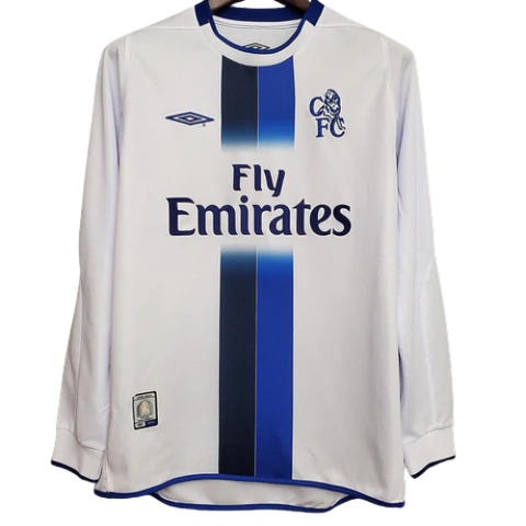 MAGLIA A MANICHE LUNGHE RETRO CHELSEA TRASFERTA 2003/04