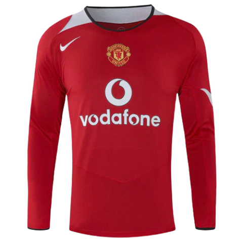 MAGLIA A MANICHE LUNGHE RETRO MANCHESTER UNITED HOME 2004/05