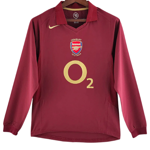 MAGLIA A MANICHE LUNGHE RETRO ARSENAL HOME 2005 06 Gli Artigiani Del Calcio