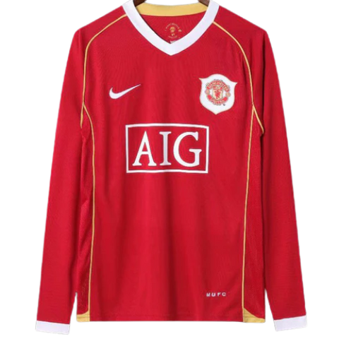 MAGLIA A MANICHE LUNGHE RETRO MANCHESTER UNITED HOME 2006/07