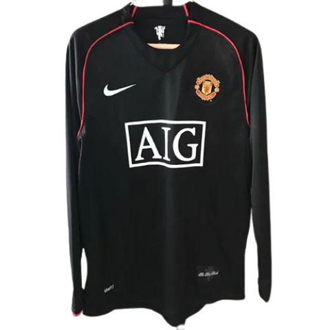 MAGLIA A MANICHE LUNGHE RETRO MANCHESTER UNITED TRASFERTA 2007/08