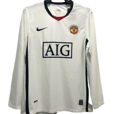 MAGLIA A MANICHE LUNGHE RETRO MANCHESTER UNITED TRASFERTA 2008/09