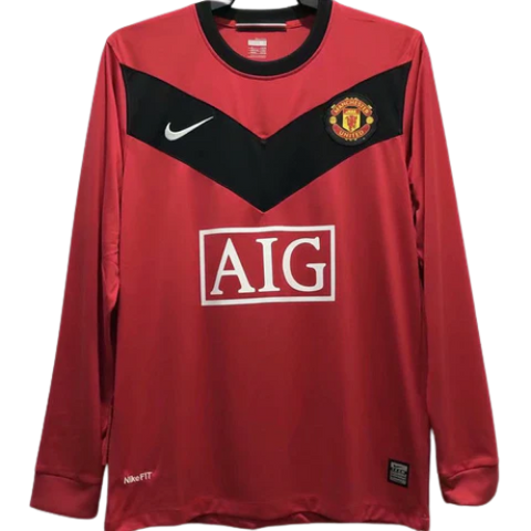 MAGLIA A MANICHE LUNGHE RETRO MANCHESTER UNITED HOME 2009/10