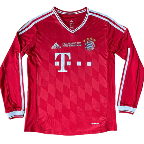 MAGLIA A MANICHE LUNGHE RETRO BAYERN MONACO HOME 2013/14