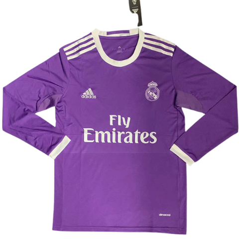 MAGLIA RETRO A MANICHE LUNGHE REAL MADRID TRASFERTA 2016/17