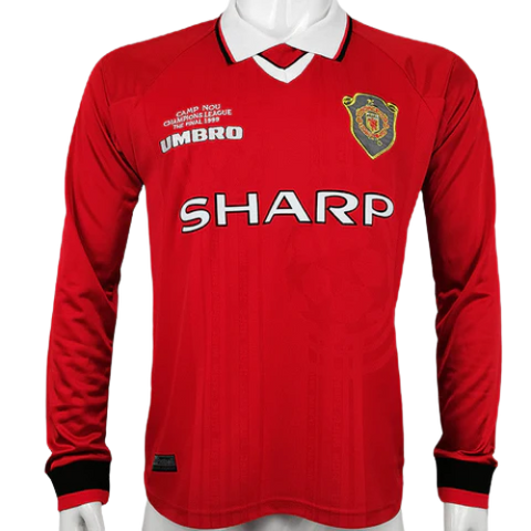 MAGLIA A MANICHE LUNGHE RETRO MANCHESTER UNITED HOME 1999/00