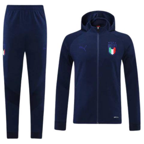 KIT GIACCA A ZIP CON CAPPUCCIO + TUTA ITALIA 2021/22