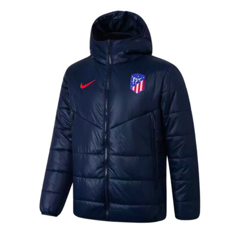GIUBBOTTO INVERNALE CON CAPPUCCIO NERO ATLETICO MADRID 2021/22