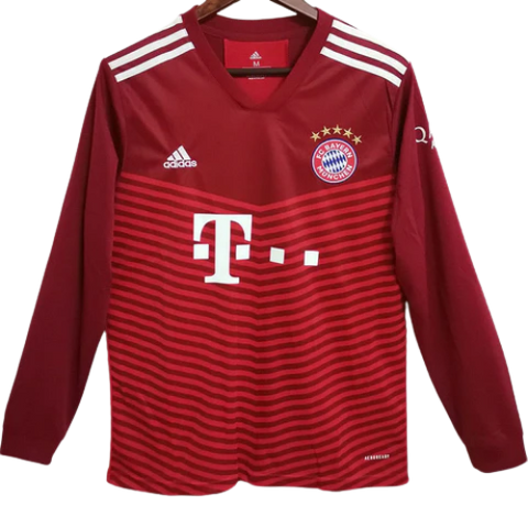 MAGLIA A MANICHE LUNGHE BAYERN MONACO HOME 2021/22