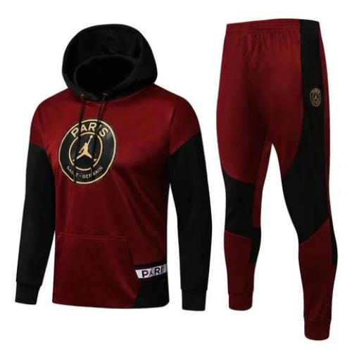 KIT FELPA CON CAPPUCCIO ROSSA TUTA PSG X JORDAN 2021 22
