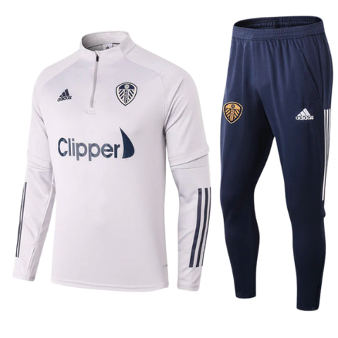 KIT GIACCA BIANCA A ZIP + TUTA LEEDS UNITED 2021/22