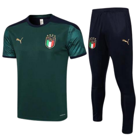 KIT MAGLIA VERDE SCURA + TUTA ITALIA 2021/22