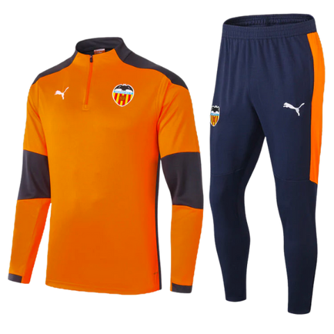 KIT GIACCA ARANCIO BLU A ZIP + TUTA VALENCIA 2021/22