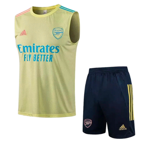 KIT MAGLIA SMANICATO GIALLA + PANTALONCINI ARSENAL 2021/22