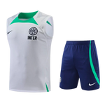 KIT MAGLIA SMANICATA + PANTALONCINI ALLENAMENTO INTER 2022/23 BIANCO