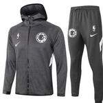 KIT GIACCA A ZIP CON CAPPUCCIO + TUTA GRIGIA NBA LA CLIPPERS 2021/22