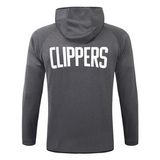 KIT GIACCA A ZIP CON CAPPUCCIO + TUTA GRIGIA NBA LA CLIPPERS 2021/22