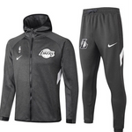 KIT GIACCA A ZIP CON CAPPUCCIO + TUTA GRIGIA NBA LAKERS 2021/22