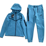 KIT FELPA CON CAPPUCCIO NIKE TECH + TUTA AZZURRA 2021/22