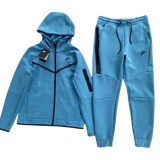 KIT FELPA CON CAPPUCCIO NIKE TECH + TUTA AZZURRA 2021/22
