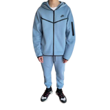 KIT FELPA CON CAPPUCCIO NIKE TECH + TUTA AZZURRA 2021/22