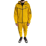 KIT FELPA CON CAPPUCCIO NIKE TECH + TUTA GIALLA 2021/22