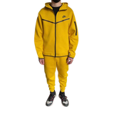 KIT FELPA CON CAPPUCCIO NIKE TECH + TUTA GIALLA 2021/22