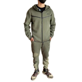 KIT FELPA CON CAPPUCCIO NIKE TECH + TUTA VERDE 2021/22