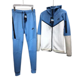 KIT FELPA + TUTA NIKE TECH BIANCA-AZZURRA-NERA 2022/23